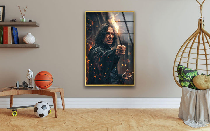 Profesor Severus Snape Glass Wall Art picture on glass wall art, photos printed on glass
