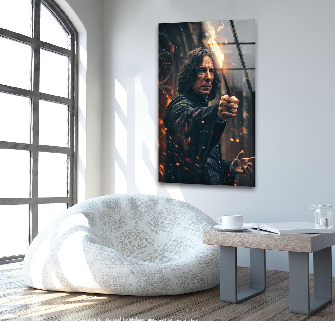 Profesor Severus Snape Glass Wall Art print on glass, glass printed photos
