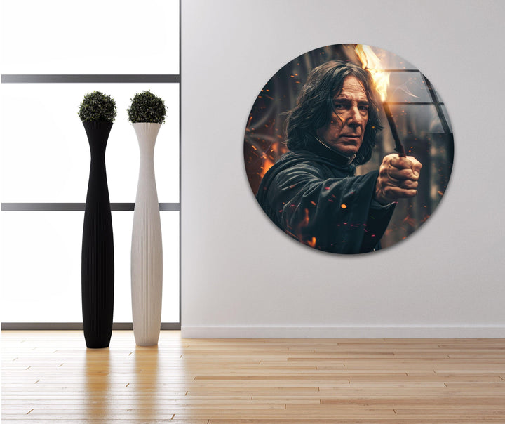 Profesor Severus Snape Glass Wall Art print picture on glass, Tempered Glass Wall Art
