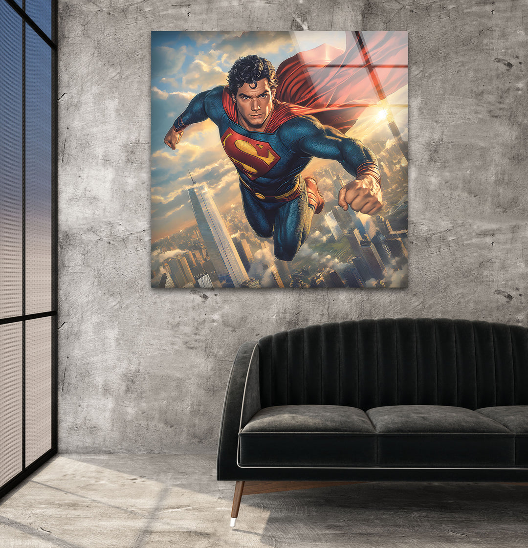 Eye-catching superheroes artwork designed to bring excitement and dynamic energy to any room
