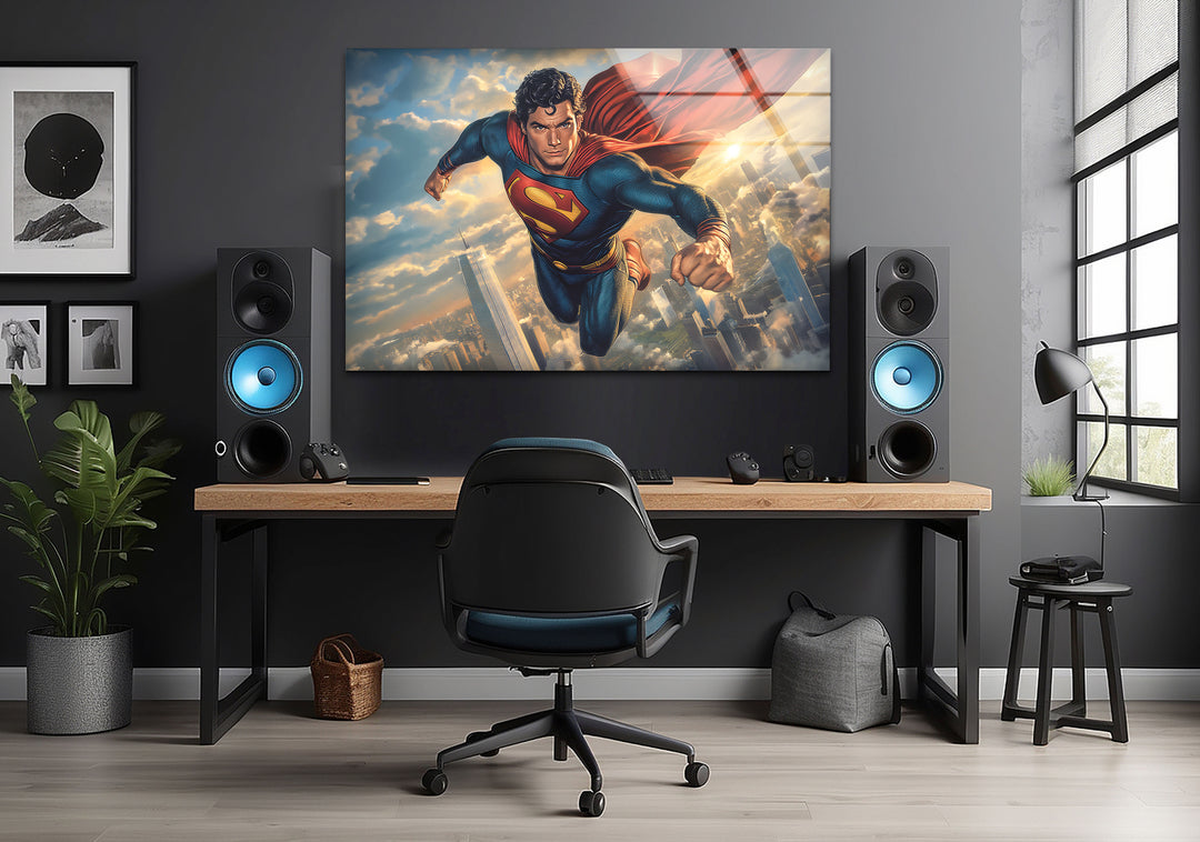 Superheroes art showcasing iconic characters brought to life with bold and vibrant designs
