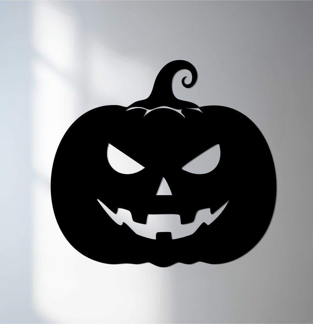 Halloween pumpkin metal wall art for spooky home décor