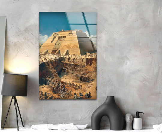 Historical architecture decor showcasing the grandeur of pyramid engineering.
