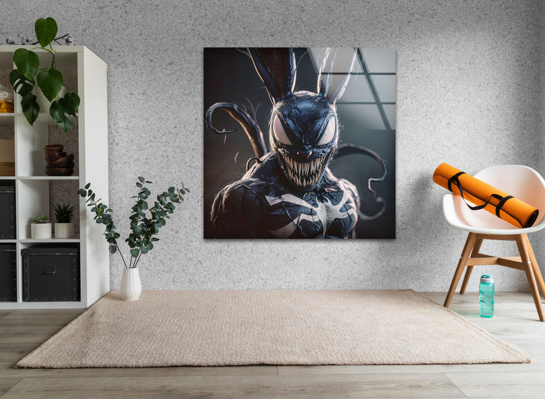 Gift, das sich in ein Kaninchen verwandelt, Glaswandkunst