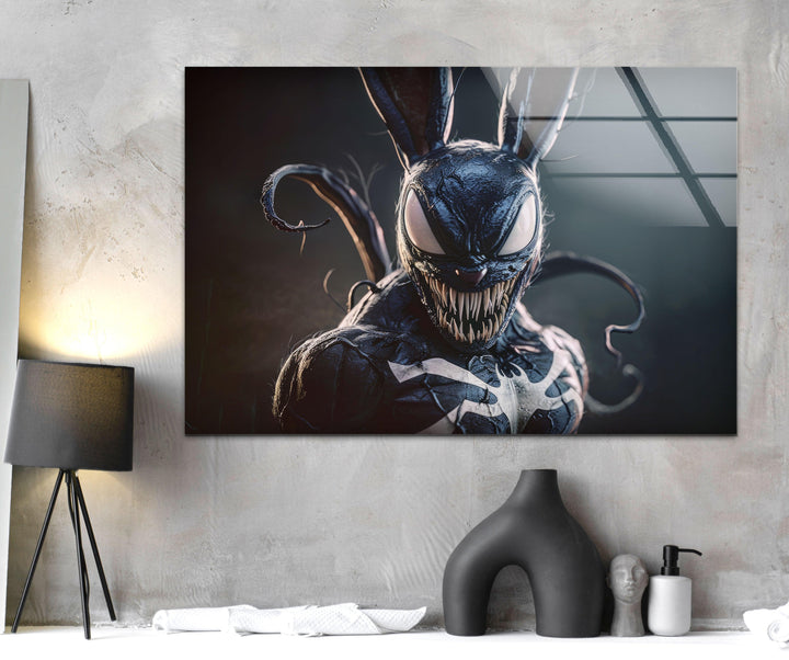 Gift, das sich in ein Kaninchen verwandelt, Glaswandkunst