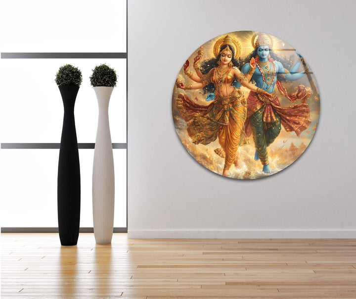 Radhakrishna Glass Wall Art glass image printing, glass prints from photos
