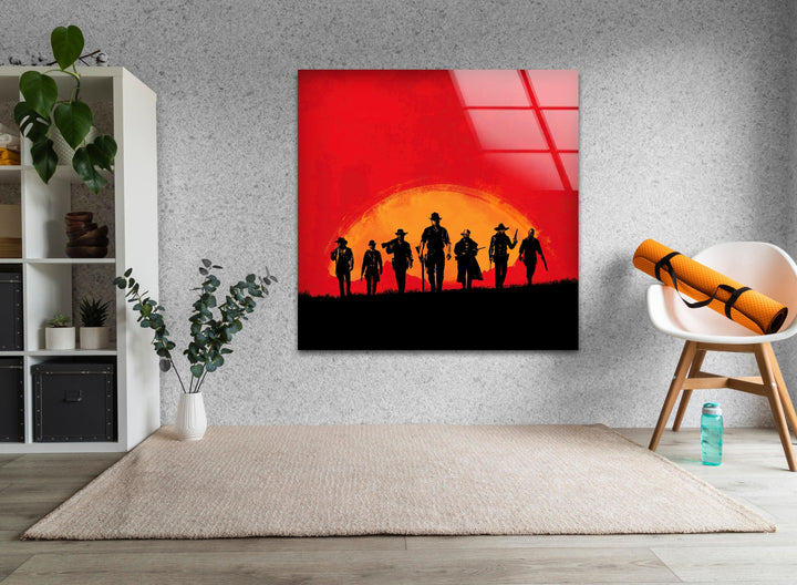 Red Dead Redemption Banner Glaswandkunst