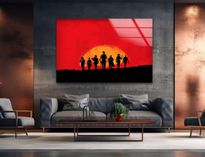 Red Dead Redemption Banner Glaswandkunst