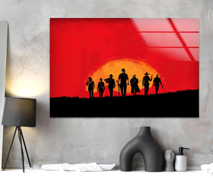 Red Dead Redemption Banner Glaswandkunst