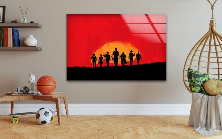 Red Dead Redemption Banner Glaswandkunst