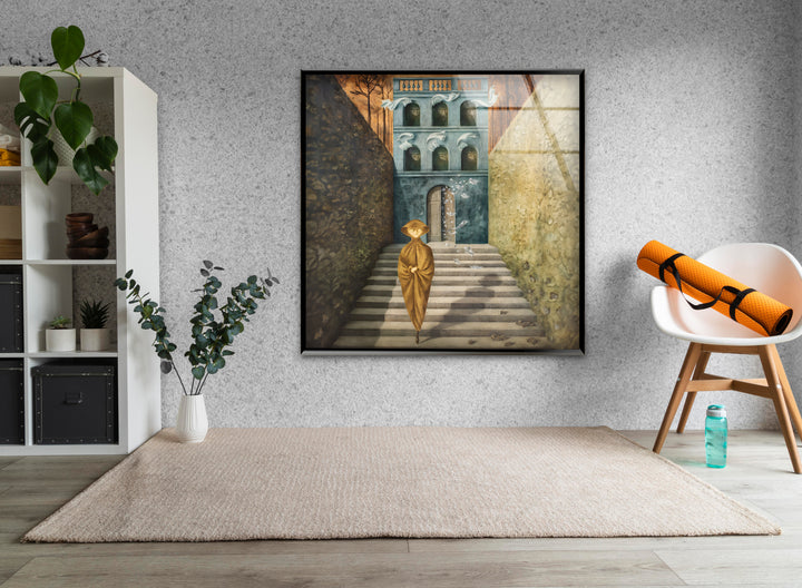 Landscape paintings by famous artists featuring majestic mountains, serene rivers, and lush forests

