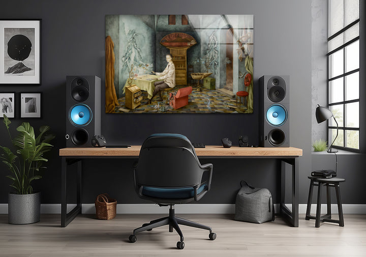 Landscape paintings by famous artists showcasing picturesque views and rich artistic details
