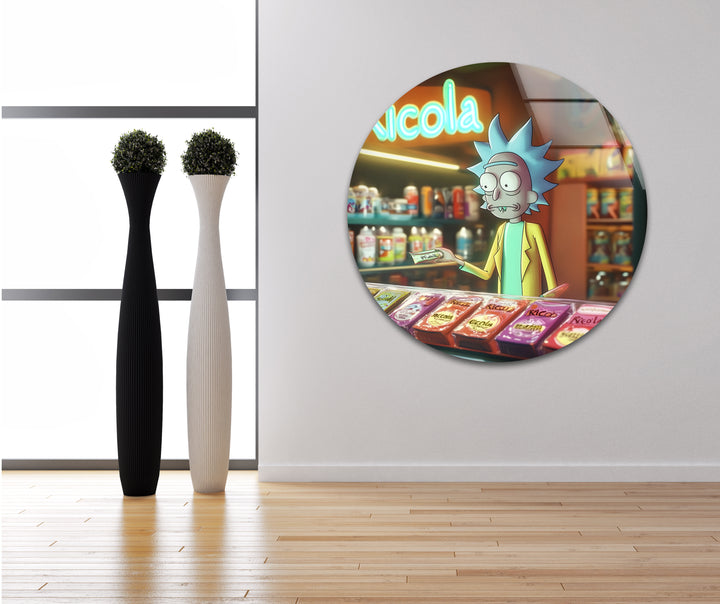 A colorful animated art piece highlighting a whimsical cartoon scene full of life and movement

