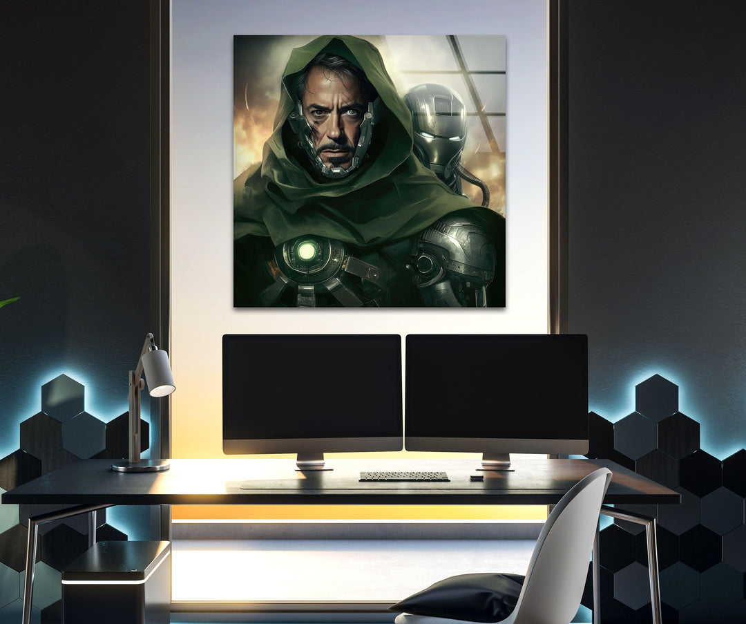Robert Downey Doctor Doom Glass Wall Art art glass wall art, glass wall art pictures
