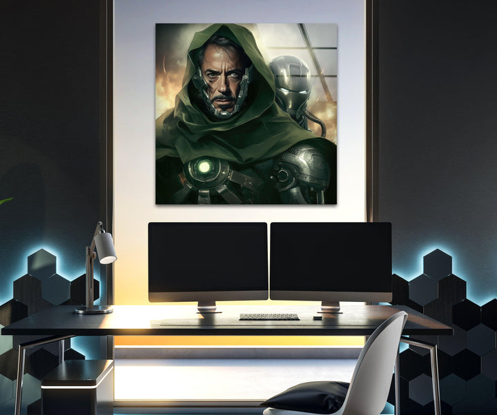 Robert Downey Doctor Doom Glass Wall Art art glass wall art, glass wall art pictures
