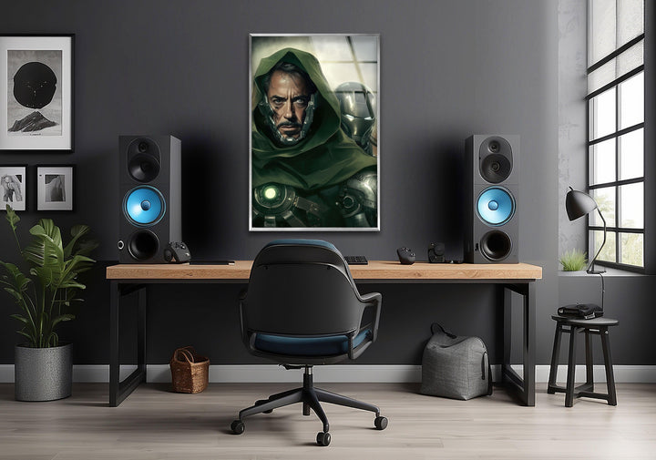 Robert Downey Doctor Doom Glass Wall Art Glass Printing Wall Art, Print photos on glass
