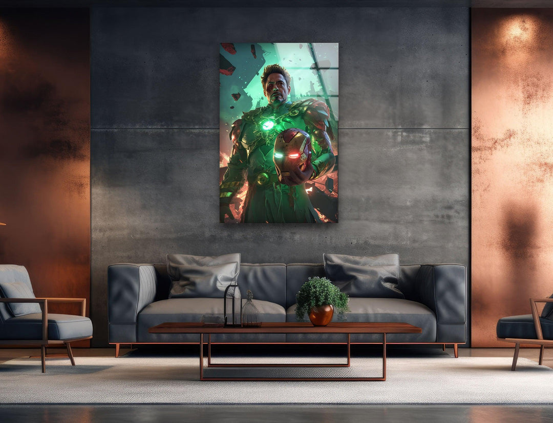Robert Downey Jr Dr. Doom Glass Wall Art print on glass, glass printed photos
