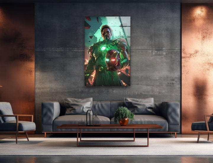 Robert Downey Jr Dr. Doom Glass Wall Art print on glass, glass printed photos
