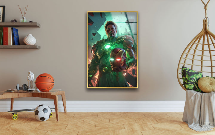 Robert Downey Jr Dr. Doom Glass Wall Art glass wall decor, glass wall art decor
