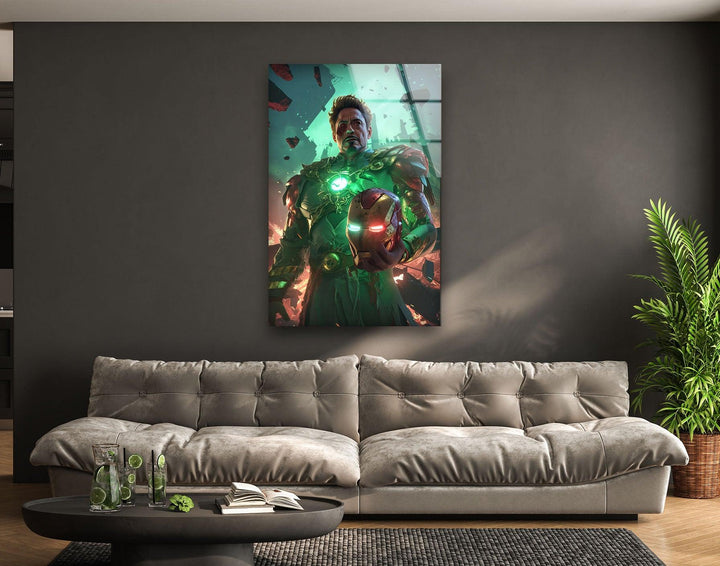 Robert Downey Jr Dr. Doom Glass Wall Art custom glass pictures, glass art prints

