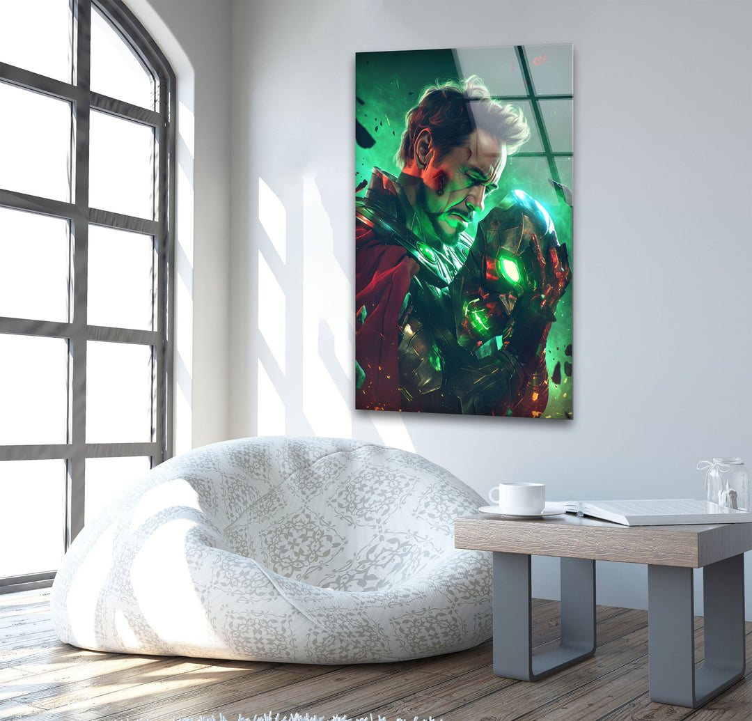 Doctor Doom Robert Downey Jr Glass Wall Art glass pictures for Wall, glass prints wall art
