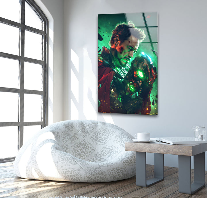 Doctor Doom Robert Downey Jr Glass Wall Art glass pictures for Wall, glass prints wall art
