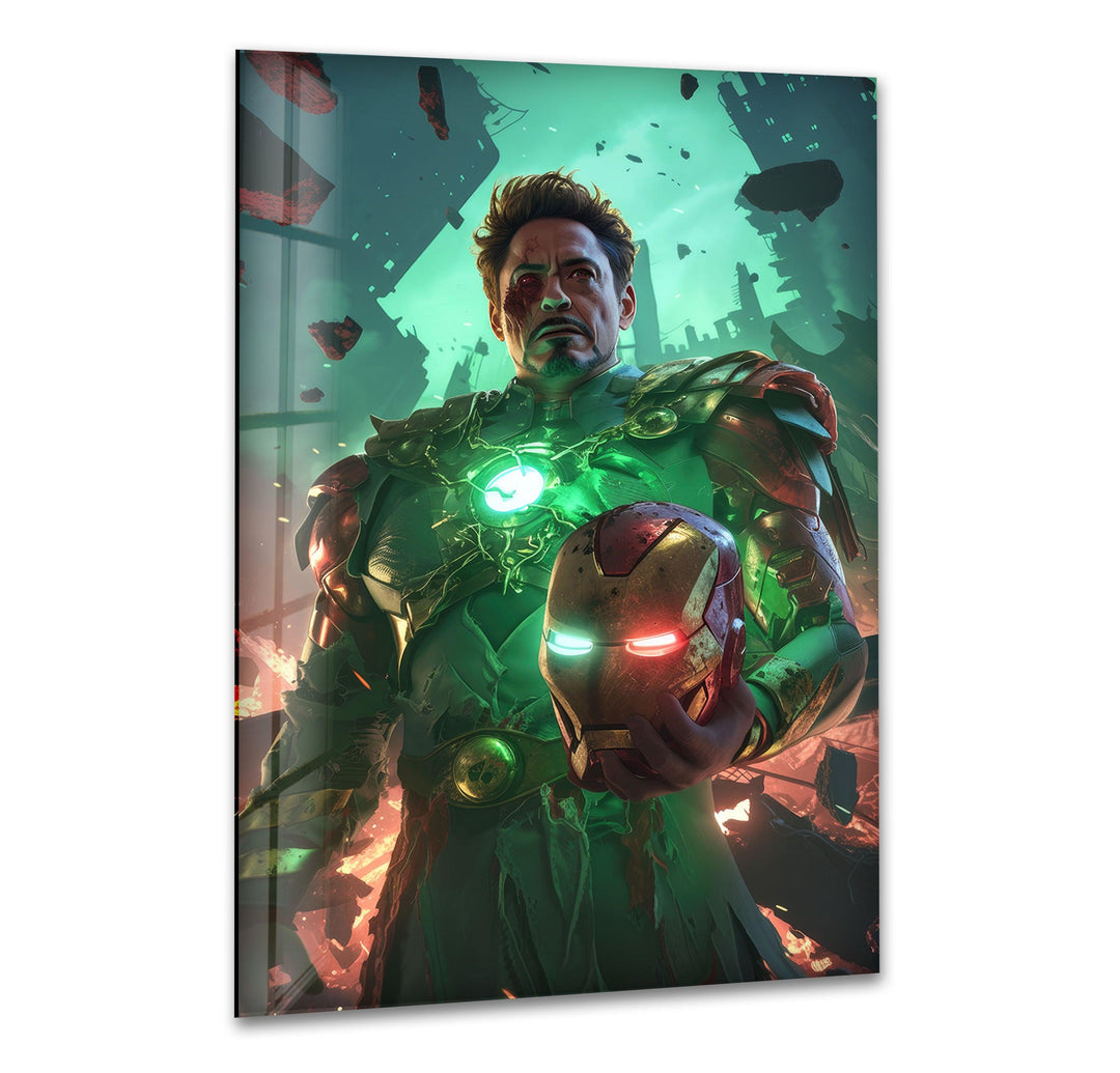 Robert Downey Jr Dr. Doom Glass Wall Art glass pictures for Wall, glass prints wall art
