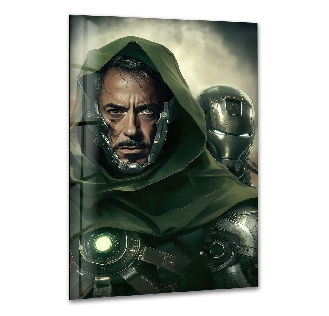 Robert Downey Doctor Doom Glass Wall Art print picture on glass, Tempered Glass Wall Art
