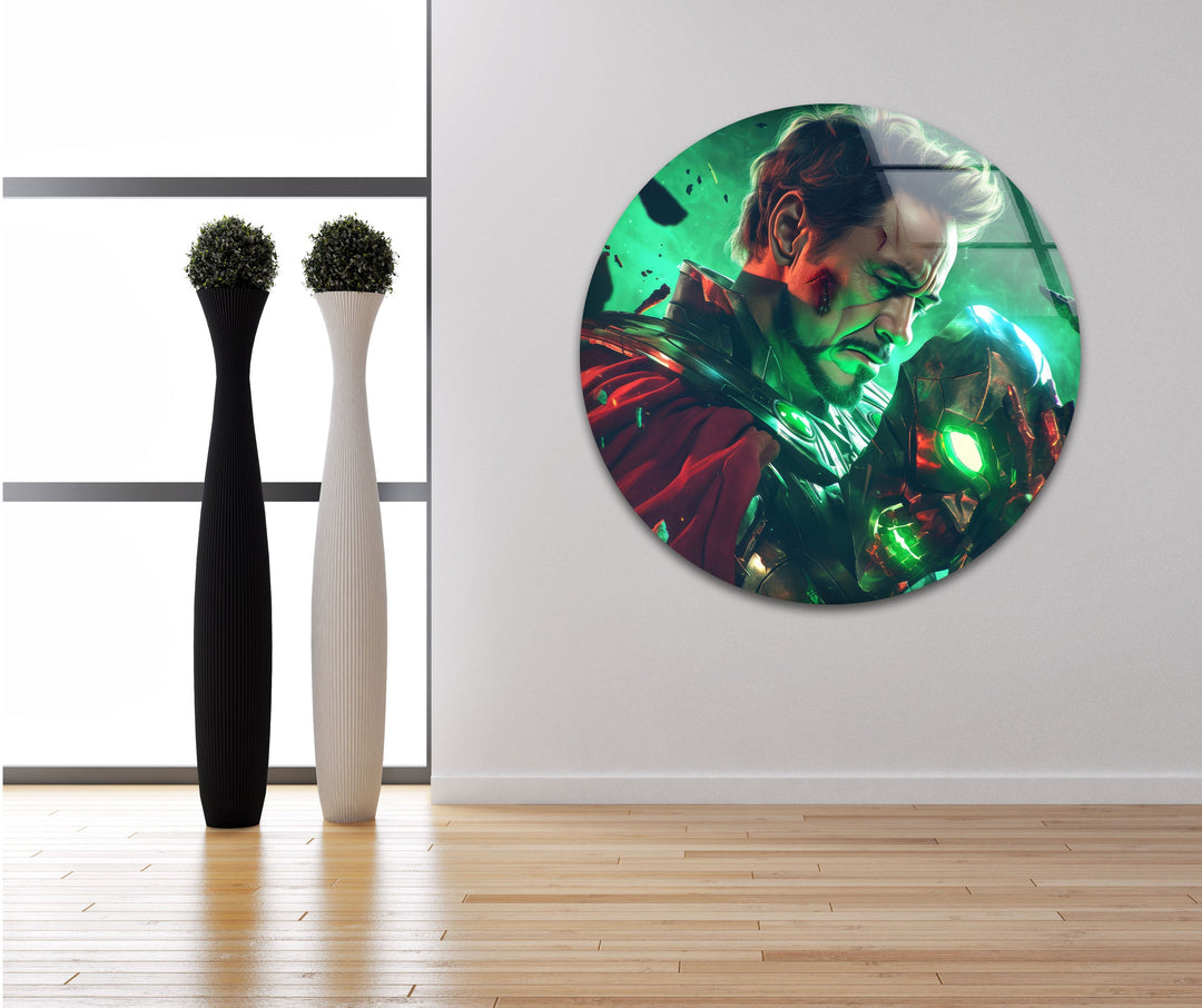 Doctor Doom Robert Downey Jr Glass Wall Art custom glass pictures, glass art prints
