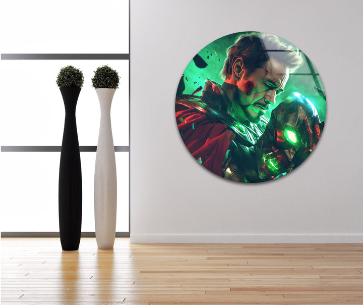 Doctor Doom Robert Downey Jr Glass Wall Art custom glass pictures, glass art prints
