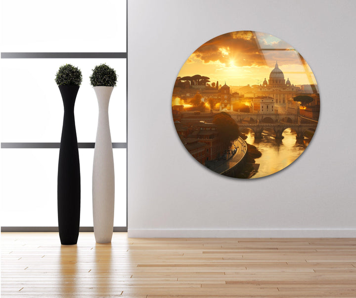 Rome View Glass Wall Art, glass pictures for Wall, glass prints wall art