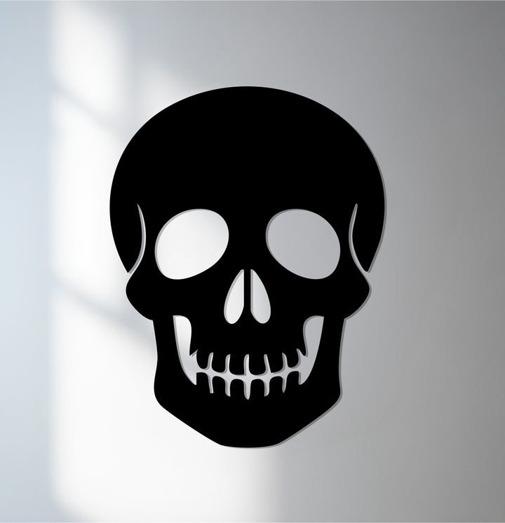Skull metal wall art for spooky Halloween home décor