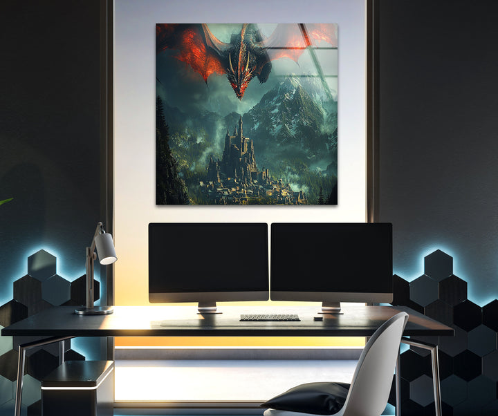 Smaug LOTR Glass Wall Art Glass Printing Wall Art, Print photos on glass
