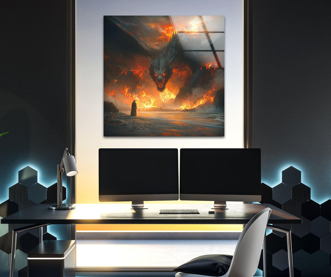 Smaug Lord of The Rings Glass Wall Art art glass wall art, glass wall art pictures
