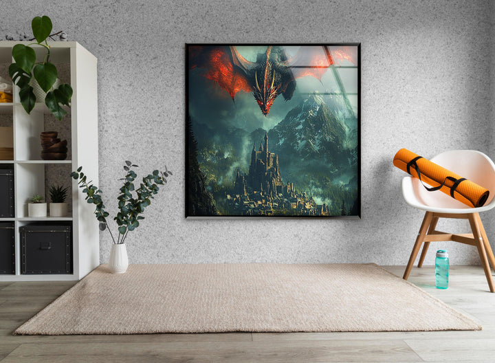 Smaug LOTR Glass Wall Art art glass wall art, glass wall art pictures
