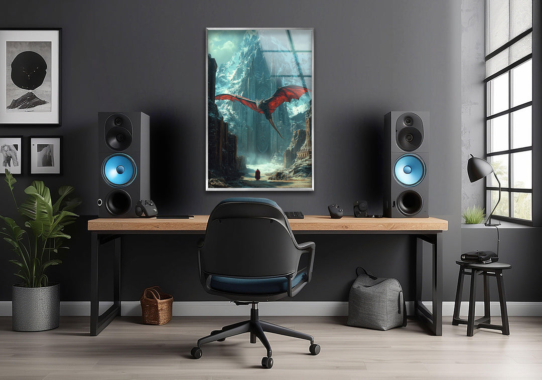 Smaug Dragon Lord of The Ring Glass Wall Art art glass wall art, glass wall art pictures
