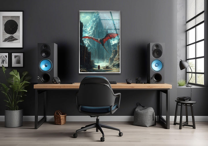 Smaug Dragon Lord of The Ring Glass Wall Art art glass wall art, glass wall art pictures
