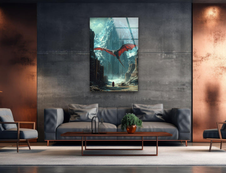 Smaug Dragon Lord of The Ring Glass Wall Art Glass Printing Wall Art, Print photos on glass
