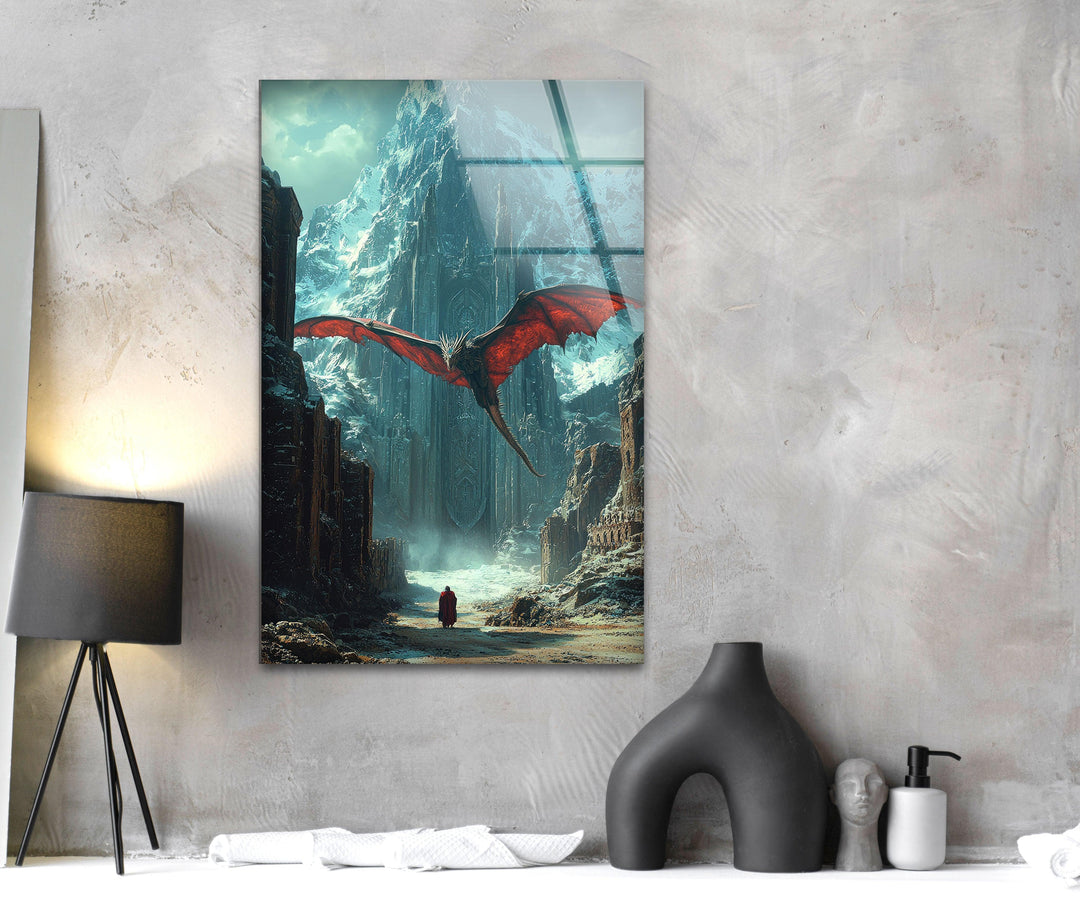 Smaug Dragon Lord of The Ring Glass Wall Art glass photo prints, glass picture prints
