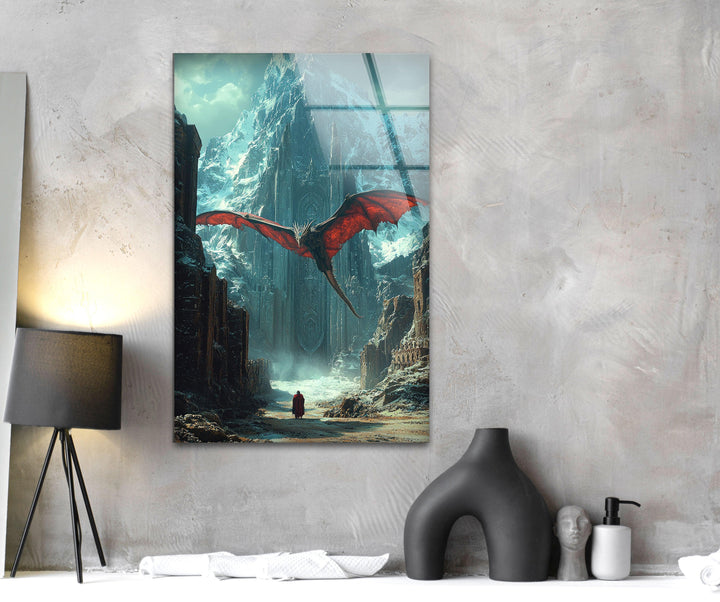 Smaug Dragon Lord of The Ring Glass Wall Art glass photo prints, glass picture prints
