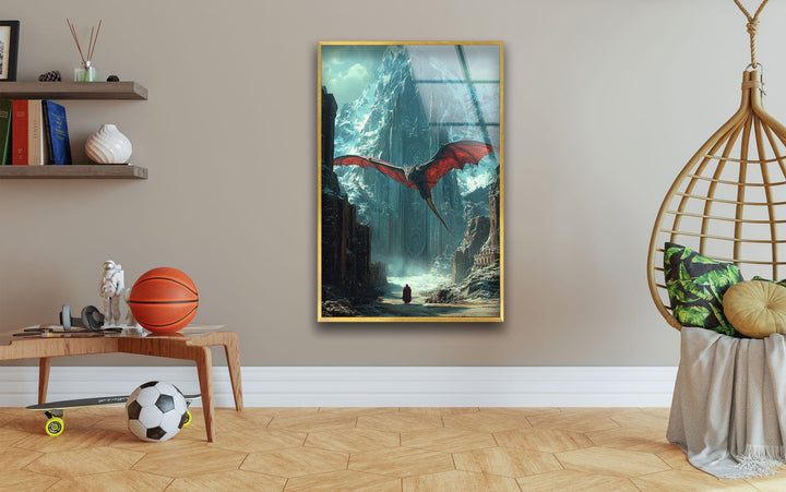 Smaug Dragon Lord of The Ring Glass Wall Art glass image printing, glass prints from photos
