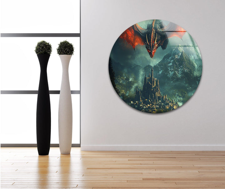 Smaug LOTR Glass Wall Art large glass photo prints, glass wall photos

