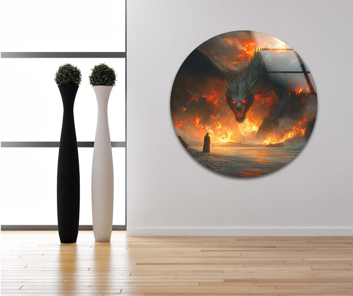 Smaug Lord of The Rings Glass Wall Art large glass photo prints, glass wall photos
