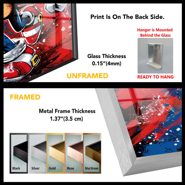 Speed Rush Sonic – Animation Glass Wall Art