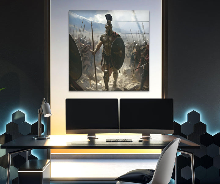 Spartan Warriors Photographs on Glass Prints