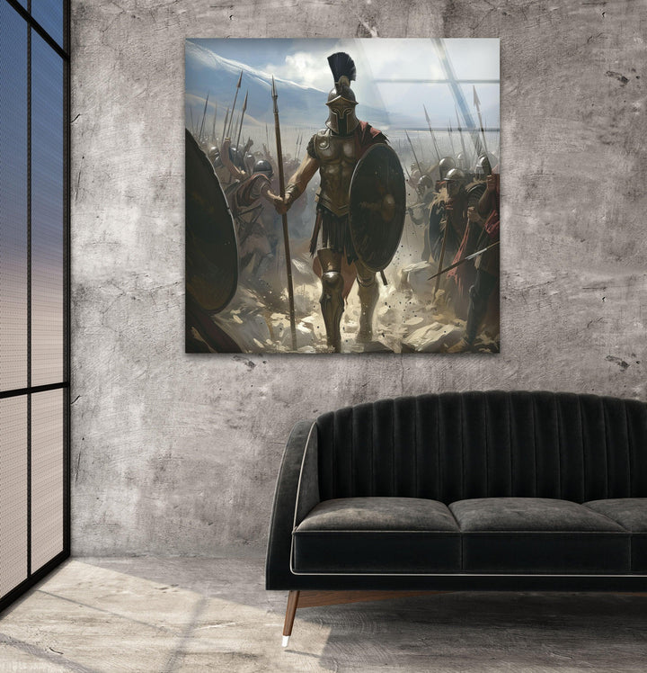 Spartan Warriors Picture on Glass | Elegant Wall Art