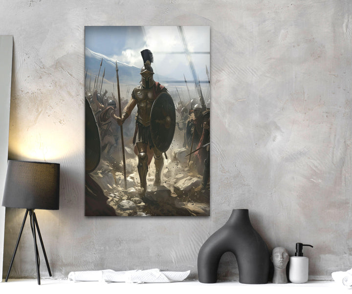 Spartan Warriors Photographs on Glass for Decor
