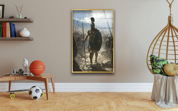 Spartan Warriors Glass Panels Art