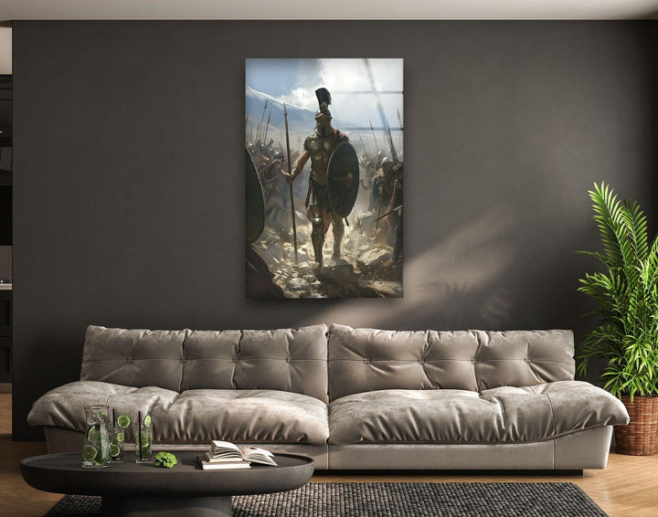 Spartan Warriors Glass Wall Art Decor | Glass Art Prints