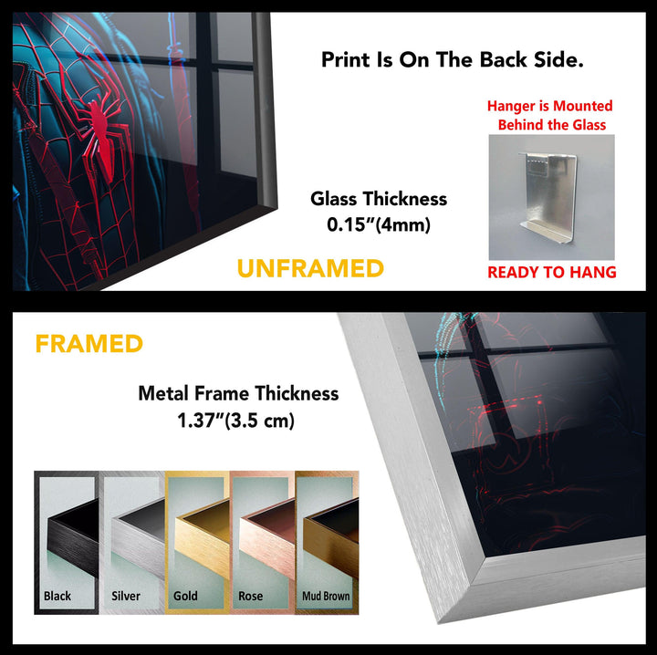 Marvel Avengers Spiderman Tempered Glass Wall Art - MyPhotoStation